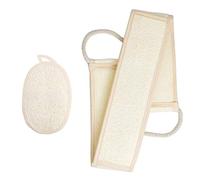 2 Pack Natural Loofah Scrubber Bath Back Skin Exfoliating Pad Face Body Washing Spa Deep Cleaning Loofa Luffa for Men Women