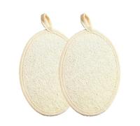 2 Pack Natural Loofah Sponges, Shower and Body Scrub Exfoliating Body Scrubber,9 * 14cm Shower Loofah Sponge for Men and Women to Deep Cleaning, Healthy Skin