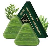 2 Pack Nature Triangle Shampoo Bar, Nature Seven Green Soap Shampoo Triangle, NatureTriangleShampoo Bar Herbal ShampooBar For Hair Care For Women and Mens, Ultimate Solution for Healthy Hair Growth