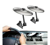 2 Pack New Silver Car Cymbal Air Vent Mounted - 14 cm Dia. Mini Drum Crash Cymbal for Endless Rhythmic Fun on the Road Music Lover Gift