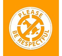 2-Pack No Dog Waste Sign Stencils 12 x 12 Inch Reusable 'Be Respectful' Yard Sign Template for Painting Lawns, Parks & Public Areas with Pet Etiquette Warnings - No Dogs Pooping or Peeing Sign Stencil