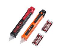 2 Pack Non-Contact Voltage Detector, Voltage Tester Electrical Tester, AC 12V/48V/70V-1000V, Wire Tester with Buzzer Alarm and Flashlight, Wire Breakpoint Finder, Orange & Red