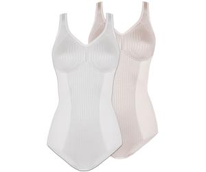2 Pack Non-wired Bodysuit Cremona by Susa 6532 36-46 B-G Black, Nude and White