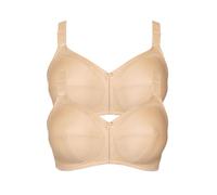 2 Pack Non-wired Bra Mirelas by Lisca 000486 34-48 B-E Black, Skin or White