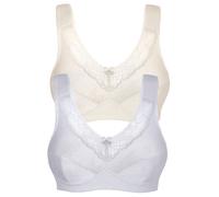 2 Pack Non-wired Support Bra Basic by Susa 8133 36-52 B-G 2 colours