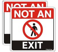 2 pack Not An Exit Sign, 10 x 10 inches,Metal Reflective Aluminum Material,Rust Free Aluminum-UV Protected and Weatherproof,Indoor/Outdoor Use