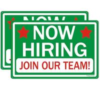 2 Pack Now Hiring Join Our Team Sign Help Wanted Hiring Signs For Business Office Store Recruitment Yard Outdoor Use 12x 18 inches Rust Free Aluminum UV Protected Weatherproof Easy to Install