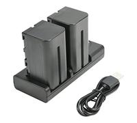 2-Pack NP-F730 NP-F750 NP-F770 DSTE Replacement Battery + Dual USB Charger, LCD Display Compatible with CCD-SC5 CCD-TRV80PK DCR-TRV820 CCD-SC55 CCD-TRV81 DCR-TRV820K CCD-SC65 CCD-TRV815 DCR-TRV815