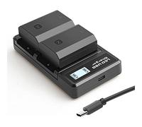 2 Pack NP-FZ100 Battery and Charger for Sony A7III A7IV A7RIII A7R3 A7R IV