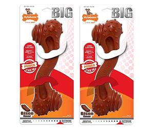 (2 Pack) Nylabone Power Chew Textured Bison Flavored Monster Size Dog Chew Toy