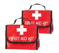 2 Pack Nylon First Aid Empty Kit,Compact and Lightweight First Aid Bag for Emergency at Home, Office, Car, Outdoors, Boat, Camping, Hiking(Bag Only)