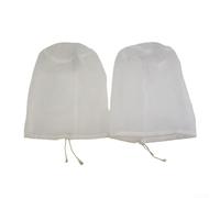 2 Pack Nylon Straining Bags With Drawstring For Homebrew Wine And Beer Making Fine Mesh Filter 20x30cm White Color(100Micron)