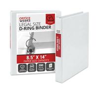 2 Pack of 14 X 8.5" Legal PRT View Binder, White, 1.0 INCH, ADV D Ring, Back Mount