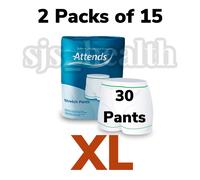 2 Pack Of 15 Attends Stretch Pull Up Pants XL incontinence Reusable Washable