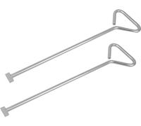 2 Pack of 18 Heavy Duty Manhole Cover Lifting Keys - Long Handled Carbon Steel Drain Cover Lifting Tools, 450mm - Durable, Corrosion Resistant for Easy Manhole Cover Removal