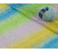 2 Pack of 20g/0.7oz 200m/219yd Length Gradient Mohair Yarn, Rosymormor Long Segment Dye Soft Fluffy Hand Knitting Yarn, DIY Crochet Yarn for Shawl Scarf Sweater Coat Knitting (8018)