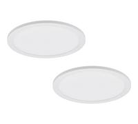 Loops 2 PACK 300mm Modern Ceiling Light White Slim Round Low Profile 17W LED 4000K Loops White