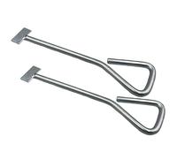 2 Pack of 6 Inch Heavy Duty Manhole Cover Lifting Keys - Long Handled Carbon Steel Drain Cover Lifting Tools, 152.4mm - Durable, Corrosion Resistant for Easy Manhole Cover Removal