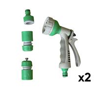 2 Pack of 6 Pattern Garden Hose Pipe Spray Gun Set with Fittings - Samuel Alexander | TJ Hughes