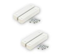 2 Pack of Burglar Alarm Door/Window Contact Detectors - Wired - White - Professional Quality
