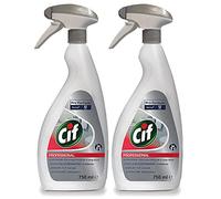 2 Pack of Cif Pro Formula Professional 2 in 1 Washroom Cleaner with a long-lasting fresh fragrance, 750ml