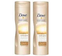 2 Pack of Dove Nourishing Body Care Visible Glow Gradual Self-Tan Fair to Medium Body Lotion 400ml