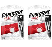 2 Pack of EnergizerCell CR1632 3V Lithium Coin Battery Button Battery, Use for Car Keys, Van Key Fobs, Scales, Toys, LED lights, etc.