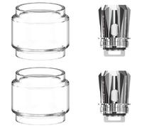 2 Pack of Falcon King Bulb Glass and 2 Falcon M1+ Coil for Horizontech Falcon Tank and Falcon King Tank - Nicotine Free