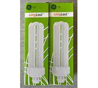 2 Pack Of GE Biax T/E LongLast 42W 840 4 Pin Cool White Lamp Bulbs GX24q-4 [EEK: A]