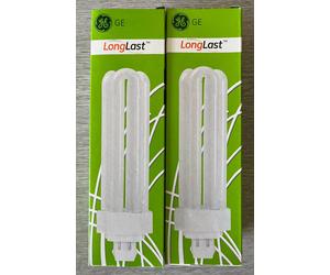 2 Pack Of GE Biax T/E LongLast 42W 840 4 Pin Cool White Lamp Bulbs GX24q-4 [EEK: A]