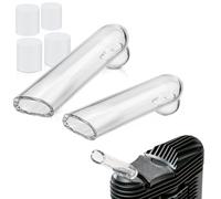 2 Pack of Glass Mouthpieces Compatible with Storz & Bickel Mighty, Mighty Plus - Long Glass Replacement Accessories Mouthpiece for Venty with Silicone Attachments