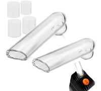 2 Pack of Glass Mouthpieces Compatible with Storz & Bickel Venty - Long Glass Replacement Accessories Mouthpiece for Venty with Silicone Attachments