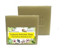 2 Pack of Hademade Coconut and Shea Butter Artisan Soaps with Essential oil. (Citronella)