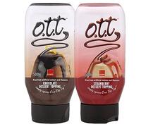 2- Pack of Macphie OTT 1 x Chocolate and 1 x Strawberry Dessert Topping 500G Each