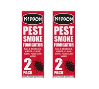 2 Pack Of Nippon Pest Smoke Insect Killer Fumigator Odourless Indoor Use With Permethrin 2X3.5G