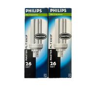 2 Pack Of Philips Master PL-T 830/2Pin 26W Light Bulbs GX24d-3 1800lm Brand New