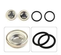 2 Pack of Reliable 18mm Motorcycle Brake Master Cylinder Sight Glasses and Rubber Seals
