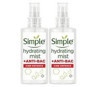2 Pack of Simple Hydrating Mist + Anti-Bacterial Kind Defence Protect Mist 125ml