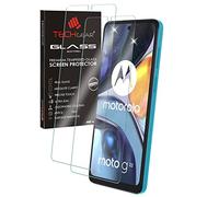 2 Pack of TECHGEAR GLASS Edition Compatible for Motorola Moto E22, Tempered Glass Screen Protector Covers [2.5D Round Edge] [9H Hardness] [Crystal Clarity] [Scratch-Resistant] [No-Bubble]