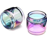 2 Pack of TFV12 Prince Bubble Glass Fatboy Glass for Smok TFV12 Prince Tank - Nicotine Free (Rainbow)