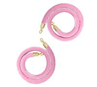 2 Pack of Velvet Queue Line Barrier Ropes for Red Carpet Event, 3.2/6.5/9.8/13.1/16.4ft Long Crowd Control Stanchion Hanging Rope