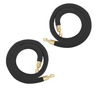 2 Pack of Velvet Queue Line Barrier Ropes for Red Carpet Event, 3.2/6.5/9.8/13.1/16.4ft Long Crowd Control Stanchion Hanging Rope