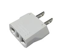 2 Pack of White to American Plug Adapters Europe Asia to US Converter Kitchen Out Faucet Adapter (Black, One Size)