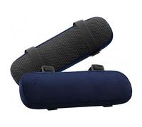 2 Pack Office Chair Armrest Pads, 9.17" Blue Chair Armrest Covers with Memory Foam Stretchable Water Resistant Jacquard Elastic Band Short Computer Chair Arm Covers for Desk Chairs, Office Chairs