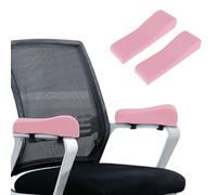 2 Pack Office Chair Armrest Pads Covers,Arm Rest Pad with Memory Foam Elbow Pillow for Forearm Pressure Relief, Arm Rest Covers for Office Chairs, Wheelchair, Comfy Gaming Chair (Pink)