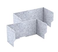 2 Pack Office Desk DividersAcoustic Polyester Fiber Privacy Panels forAbsorpt Foldable FreeStanding Bers Easy to Carry Noise Reduct Soluts