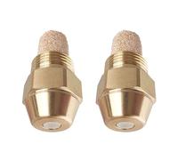 2 Pack Oil Burner Nozzle, Brass Solid Oil Fired Boiler Burner Nozzle Romovable Diesel Injector 60 Degres Spray Pattern Heating Jet