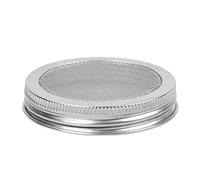 2 Pack ONE-PIECE 316 Stainless Steel One-Piece Sprouting Lids for Regular (SMALL) Mouth Mason Jar Ball Kerr - Strainer lids - Rust-Proof, BPA-free