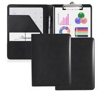 2 Pack OOWOLF Professional Padfolio Multi Function Faux Leather Portfolio Binder with Clipboard, with 20-Sheet Ruled Pads, Interview Resume Folder, Legal Document, Business Card Holder, Pen Holder