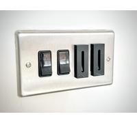 2 Pack or 4 Large Socket Light Cover Cap Prevent Accidentally On/Off Switching 35 x 18 x 5.5 / Standard and Non Standard (2, Black)